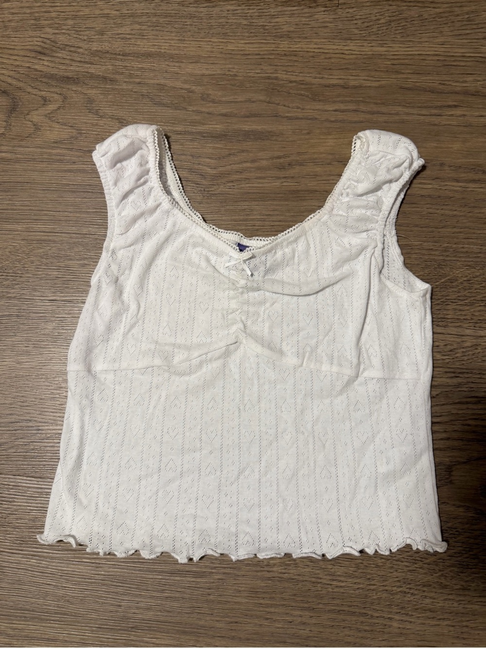 White Lace-Textured Sleeveless Tank Top - Classic Women's Summer Layer